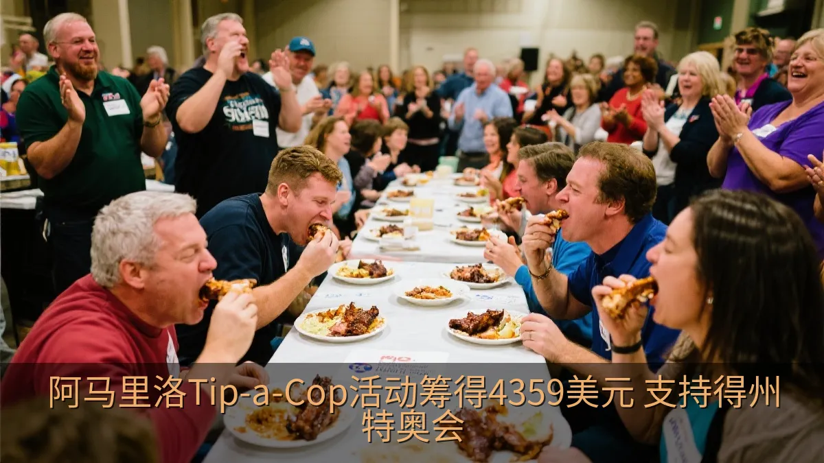 社区募款活动中的肋排速食比赛现场